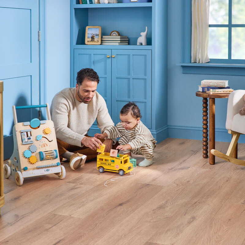 Dad child playing | Specialty Flooring